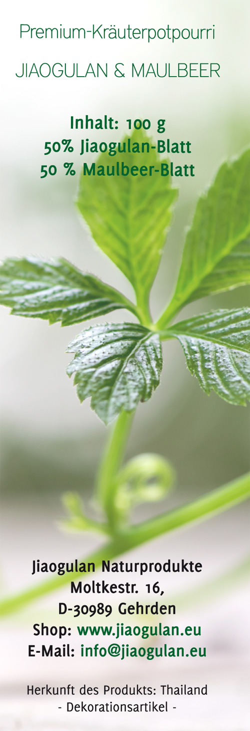 Jiaogulan_Maulbeerjpg Kräutermischung: Jiaogulan und Maulbeer Blatt, 100 g