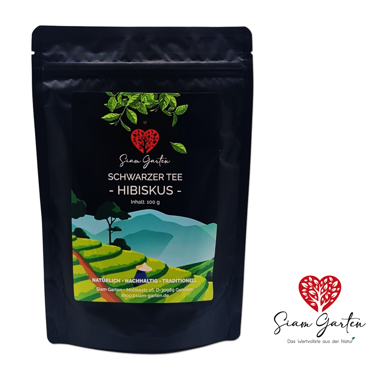 Schwarztee mit Hibiskus (100 g)